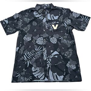 Colosseum Vanderbilt Commodores men’s Button-Up‎ Shirt palm print black medium